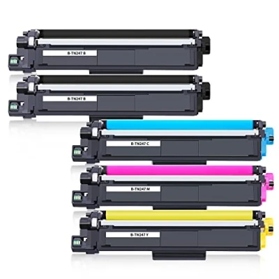 Afbeelding van TN247, TN243 compatibele tonercartridge als vervanging voor Brother TN 243CMYK, TN247 MFC L3750CDW, L3770CDW, DCP L3550CDW, HL L3230CDW, L3210CW, L3710CW (pak van 5).