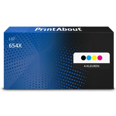 Afbeelding van Huismerk HP 654X (CF330X) Toner 4 kleuren Voordeelbundel Hoge capaciteit