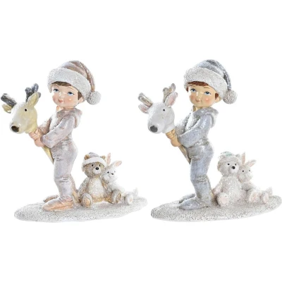 Afbeelding van Kerstversiering DKD Home Decor Hars Jongen (11 x 5,5 12 cm) (2 Stuks)