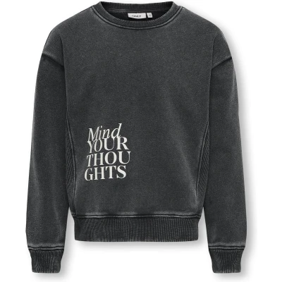 Afbeelding van KIDS ONLY GIRL sweater KOGNELLY met backprint zwart