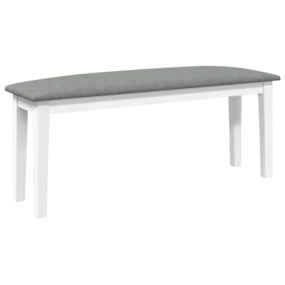Afbeelding van vidaXL Bank 110 cm massief hout wit rubber