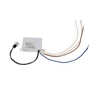 Afbeelding van HUBER Twilight 3LV schemerschakelaar voor buiten, schemersensor instelbaar [5 50 Lux], sensor IP44 beschermd I inbouw schemerschakelaar, 12 24V AC/DC