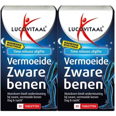 Afbeelding van 2x Lucovitaal Magnesium Vermoeide Zware Benen 30 tabletten