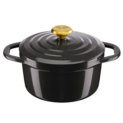 Afbeelding van Tefal Air braadpan 20 cm van gietijzer met 3,1 l inhoud, keramische coating, delicate resultaten, geschikt voor oven en conventionele fornuizen inclusief inductie, vaatwasmachinebestendig