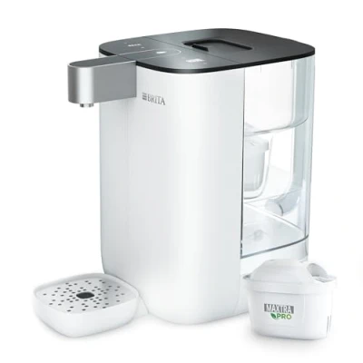 Afbeelding van Brita Cube Heet en Koudwaterdispenser Wit (4L) Instelbare Temperatuur Volume UV C Technologie voor Bacterievrij Water Inclusief 1 MAXTRA PRO Kalk Expert waterfilter