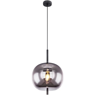 Afbeelding van Globo hanglamp Blacky zwart metaal 30 cm E27 fitting 15345H1