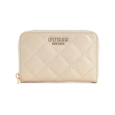 Afbeelding van Guess Laurel Medium ZIP Around Portemonnee, Dames, Maat: One Size, Sand
