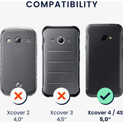 Afbeelding van kwmobile telefoonhoesje geschikt voor Samsung Galaxy Xcover 4 / 4S Hoesje met telefoonkoord Back cover in transparant