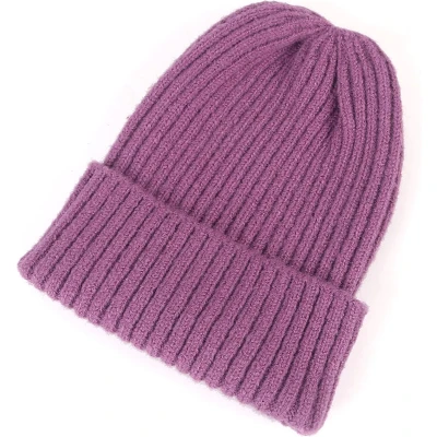 Afbeelding van Beanie Knitted Muts Paars Gebreide One Size Fashion Favorite