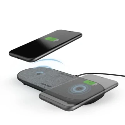 Afbeelding van Hama Wireless Charger Qi Fc10 Duo 10 W Draadloze Smartphone Oplaadpad Zwart