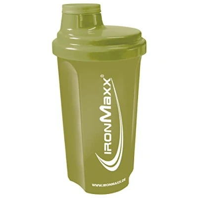Afbeelding van IronMaxx Eiwitshaker Navy Green Ondoorzichtig 700 ml Proteïneshaker met draaisluiting, zeef en meetschaal lekvrij, vaatwasmachinebestendig vrij van weekmakers BPA &amp; DEHP