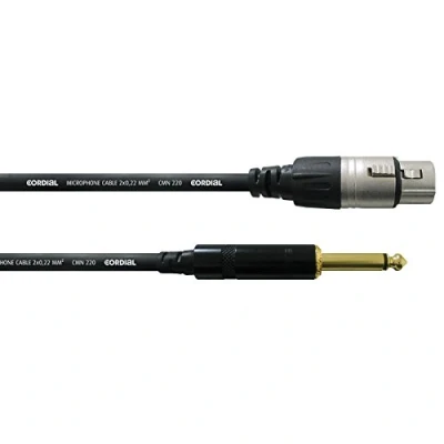 Afbeelding van Cordial CCM 5 FP XLR Verbindingskabel [1x bus 1x Jackplug male 6,3 mm] 5.00 m Zwart