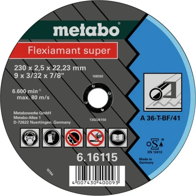 Afbeelding van Metabo Accessoires Doorslijpschijf Ø 115x2,0x22,0 staal Flexiamant super 25 stuks 616100000