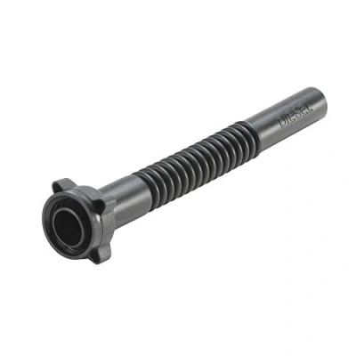 Afbeelding van hünersdorff Uitlooppijp Premium, diesel, flexibel, zwart, met wartelmoer, uitloop Ø 25 mm/uitloop lengte 265 mm