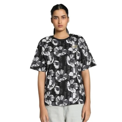 Afbeelding van Puma Class ACT TEE Tshirt print, Dames, Maat: Small, Black