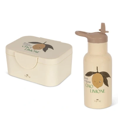 Afbeelding van Konges Sløjd Back to School set Lunchbox/Brooddoos + Drinkfles Lemon