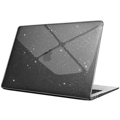 Afbeelding van Fintie Hoes Compatibel met MacBook Air 13 A2337 M1/A2179/A1932 (2018 2020 Laat los), Hoogwaardige Beschermhoes Snap Case 13&quot; Retina Display Touch ID, Glanzend Zwart