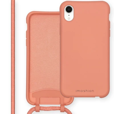 Afbeelding van Apple iPhone Xr Hoesje Siliconen en TPU (zacht) iMoshion Softcase/Koordhoesje/Backcover Oranje Telefoonhoesje