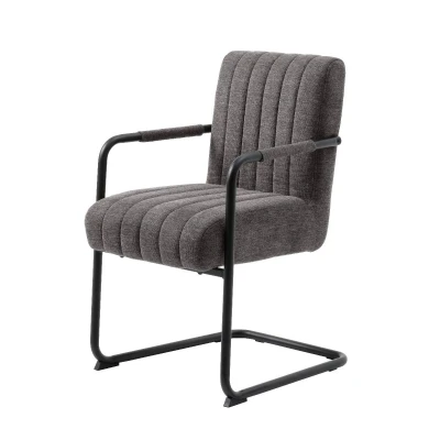 Afbeelding van Nordic Home Daisy eetkamerstoel antraciet Stof
