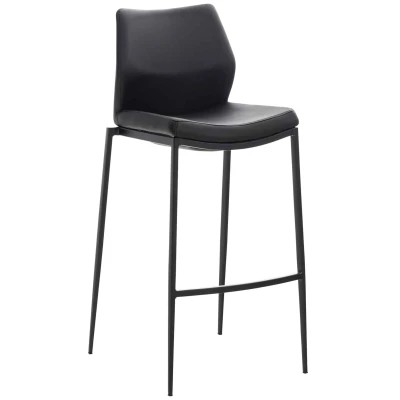 Afbeelding van Barkruk Stavanger Kunstleer Zwart Frame