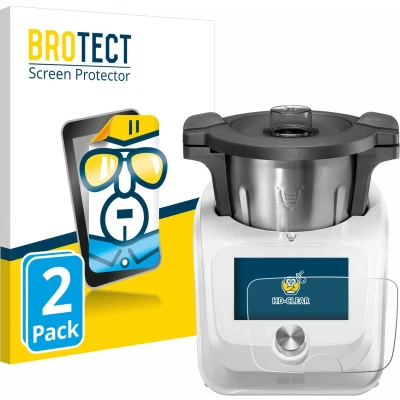 Afbeelding van BROTECT Screenprotector voor SilverCrest Monsieur Cuisine Connect Folie Beschermfolie transparant (2 Stuks)
