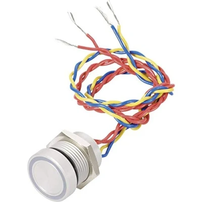 Afbeelding van APEM PBAR1AF0000A0B Piëzotoets 24 V DC/AC 0.2 A 1x uit/(aan) Moment Blauw IP69K 1 stuk(s)
