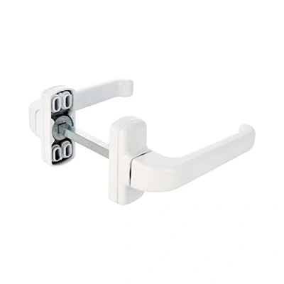 Afbeelding van Amig Deurklinkset Model Epsilon Aluminium 132 x 70 mm Vierkant 8 Kleur: Wit