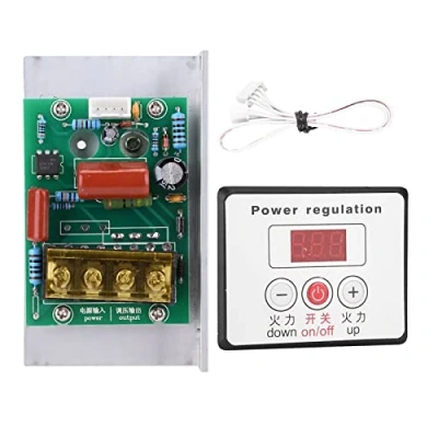 Afbeelding van SCR Digitale Spanningsregelaar 6000W Elektrische Motor Snelheidsregeling Dimmer Thermostaat Module AC 220V