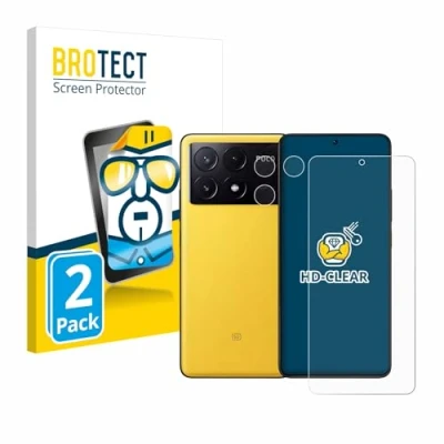 Afbeelding van BROTECT (2 Stuks) Schermbeschermer voor Xiaomi Poco X6 Pro (Voor+Camera) Screen Protector Transparant