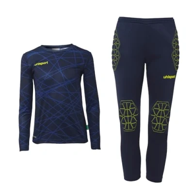 Afbeelding van Uhlsport Prediction Keeperset Kinderen Marine / Fluogeel Maat: 140