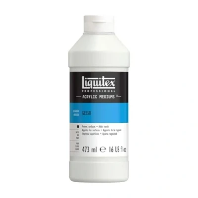 Afbeelding van Liquitex 5316 Professional Gesso, primer voor acrylverf, lichte en verouderingsbestendige primer, klaar gebruik 473ml fles, Wit