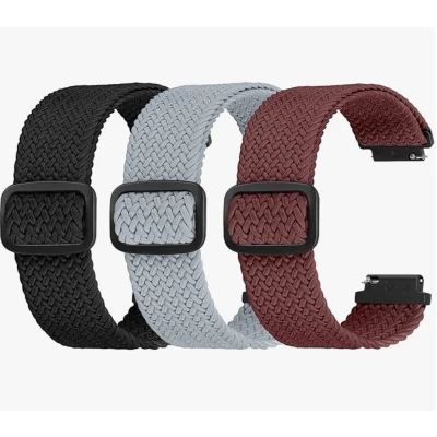 Afbeelding van Elastisch nylon vervangend horlogebandje 16 mm 18 20 22 mm, horlogebandjes met snelsluiting, zacht stoffen verstelbaar luchtdoorlatend sportbandje voor dames en heren