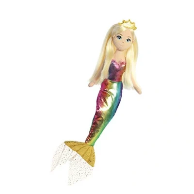 Afbeelding van Aurora, 33318, Sea Sparkles, Amanda zeemeermin, 18in, blond, zacht speelgoed, voor kinderen, meerkleurig