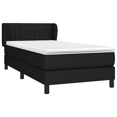 Afbeelding van vidaXL Boxspring met matras stof zwart 100x200 cm