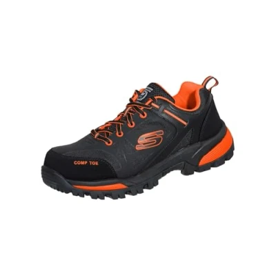 Afbeelding van Skechers Heren Galton in afwachting van constructie laars, zwart/oranje, 9.5 UK, Zwart Oranje, 44 EU
