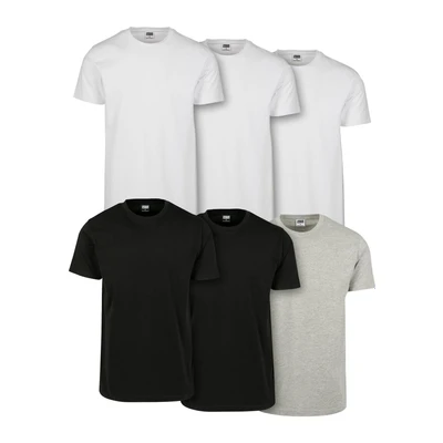 Afbeelding van Urban Classics Shirt grijs gemêleerd / zwart wit