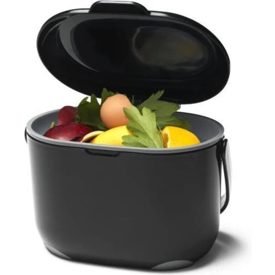 Afbeelding van Compost Caddy GFT afvalbakje met losse binnenemmer 3 l zwart / grijs