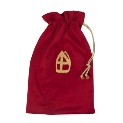 Afbeelding van Witbaard Strooizak Met Mijter Polyester Rood