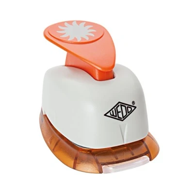 Afbeelding van Wedo 168116 Motiefperforator kleine zon (met praktische opvangbak, uitstansing 1,6 x cm) grijs/oranje