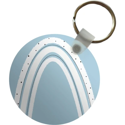 Afbeelding van Sleutelhanger Regenboog Abstract Pastel Plastic Rond Uitdeelcadeautjes