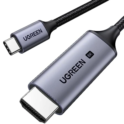 Afbeelding van UGREEN USB C naar HDMI 2.1 Kabel 8K@60Hz 4K@240Hz Type Ultra High Speed ​​Kabel HDR HDCP 2.3 Thunderbolt 4/3 Compatibel met MacBook Pro/Air, iPad Pro, Galaxy S23, Steam Deck (2M)
