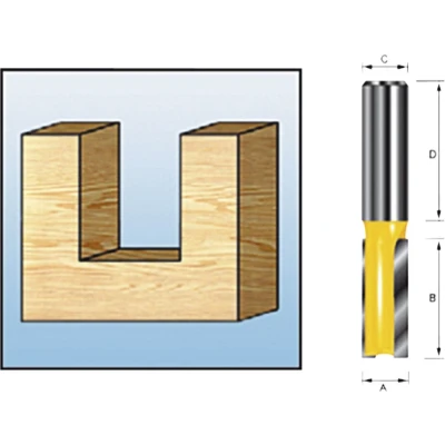 Afbeelding van Makita V Groeffrees 8 mm schacht 16 x 20 ø nuttige lengte 32 totale
