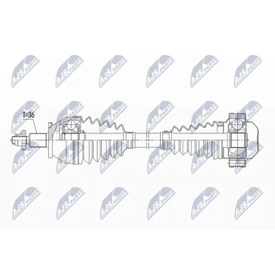 Afbeelding van Aandrijfas NTY NPW VW 163