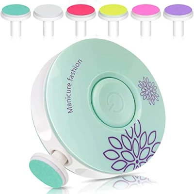 Afbeelding van nagelvijl voor kinderen, elektrische baby&#039;s, set pasgeborenen, kinderen en volwassenen, manicureset, tenen nagels, 6 in 1 (groen)