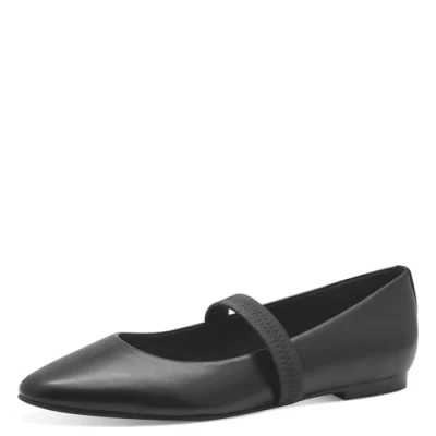 Afbeelding van Marco Tozzi Damesballerina&#039;s, zwart, maat 37 EU, EU