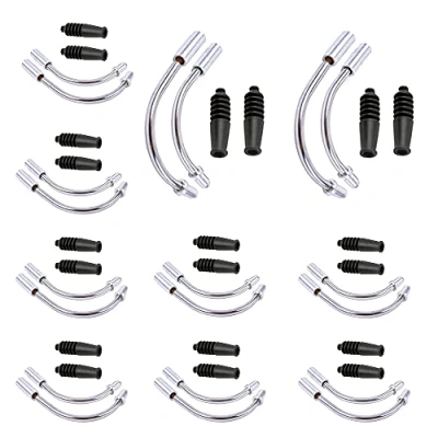 Afbeelding van SIYI XIU 10 sets V brake noedels kabelgeleiding roestvrij staal remmen accessoires met buigbuis kunststof mouwen laarzen beschermer voor fiets