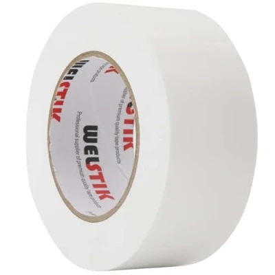 Afbeelding van WELSTIK Professionele kwaliteit, plakband met gekleurde truban voor reparatie, doe het zelf, handwerk, gebruik binnen en buiten, 50 mm x 41 m, 7,5 dik, wit