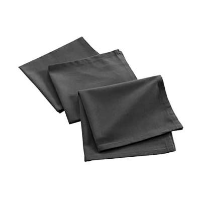 Afbeelding van Douceur d&#039;Intérieur Mistral servetten, antraciet, 3 stuks