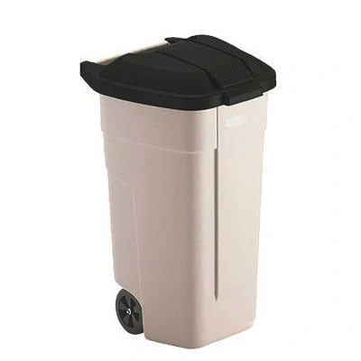 Afbeelding van Mobiele container 110 ltr, zwarte deksel