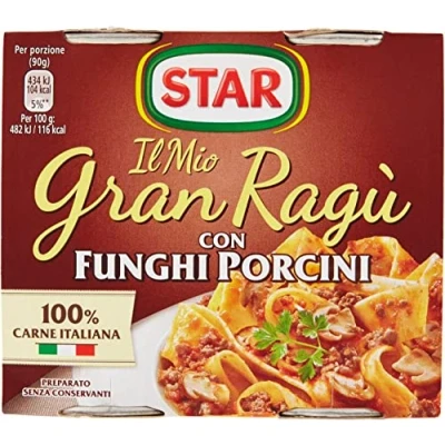 Afbeelding van Star Gran Ragu Con Funghi Porcini 2 x 180 gram